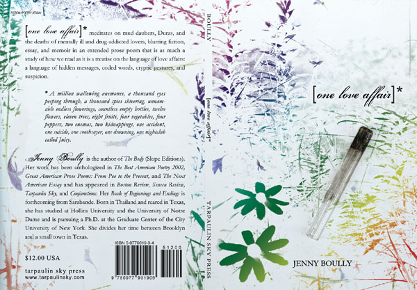 jenny boully's one love affair -- cover -- paperback edition